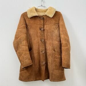 Vintage shearling leather jacket